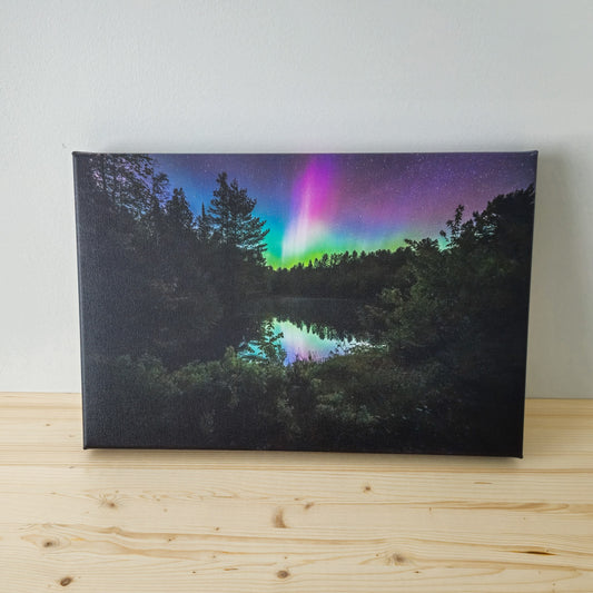 Northern Lights - Wrapped Canvas Print (12" x 18")
