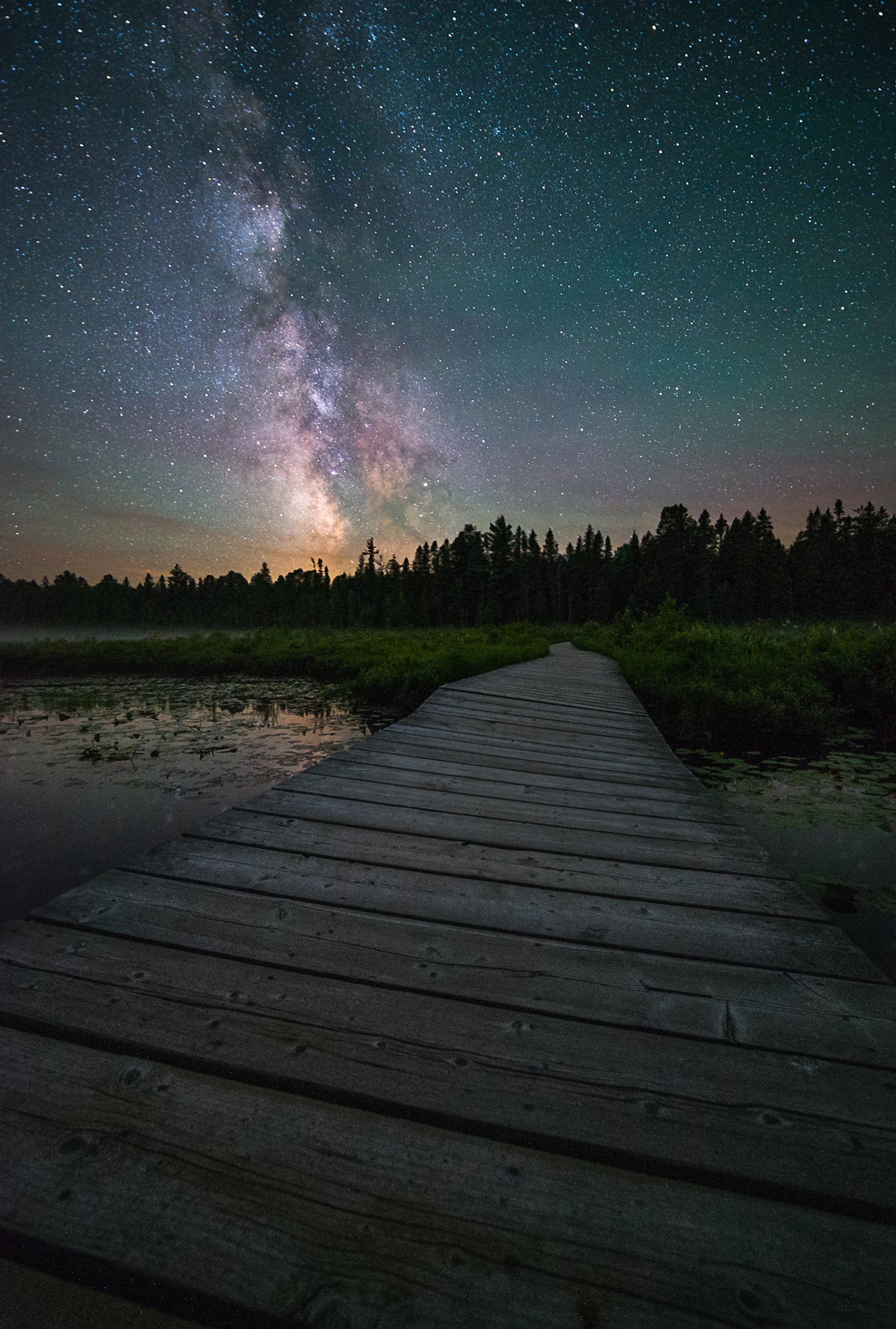 Algonquin Night Sky - Wrapped Canvas Print (18" x 12")