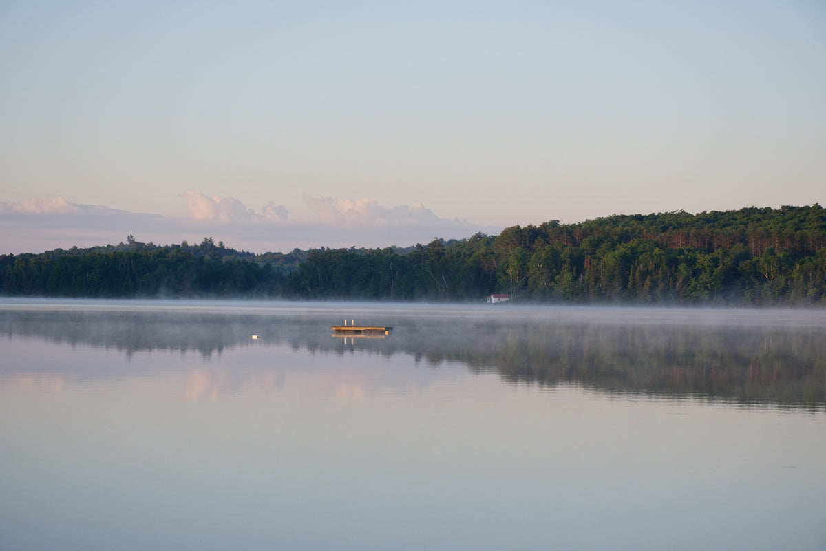 Oxtongue Lake Misty Morning - Greeting Card