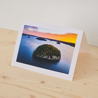 Rocky Island Sunrise - Greeting Card