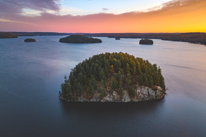Rocky Island Sunrise - Greeting Card